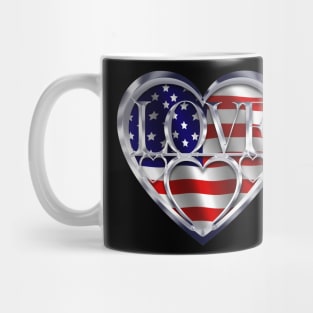 American flag heart Mug